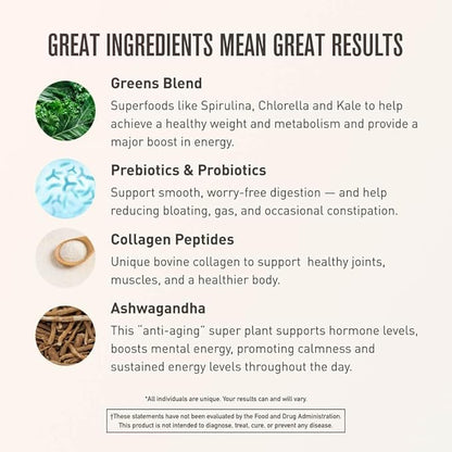 Morning Kick, Greens Superfood Powder Supplement with Ashwaganda, Collagen, Probiotics, Supports Energy Levels, 30 Servings (Strawberry Lemonade) by Chuck Norris