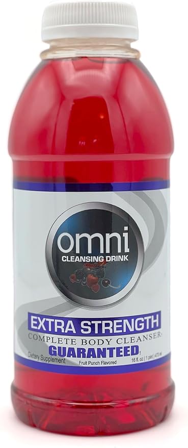 Wellgenix Omni Detox Cleanse Drink - 16 oz Fruit Punch Flavor - Quick Flush Body Detoxifier, Herbal Cleanse System Flush, Body Cleanser for Detox and Cleanse Your System