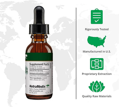 NutraMedix Houttuynia - Gastrointestinal, Immune System & Microbial Support Tincture - Helps with Digestion, GI Health & Body Detox Cleanse - Plant-Based Liquid Drops (1 oz / 30 ml)