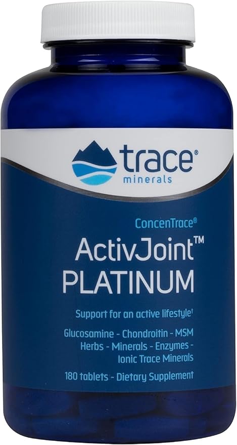 Trace Minerals ActivJoint Platinum - Bone Health & Strength Support Supplement - Supplement for Joint & Muscle Health Support - Healthy Heart Supplement with Magnesium - 180 Tablets (30 Servings)