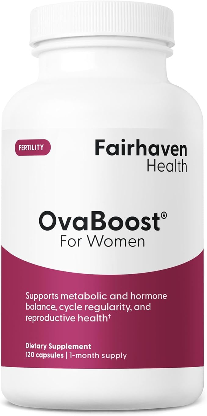 Fairhaven Health Ovaboost Fertility Supplements for Women | Conception for her Vitamins | Womens Ovulation & Egg Quality | Myo-Inositol, Folate & CoQ10 | Natural Fertility Support | 120 Capsules