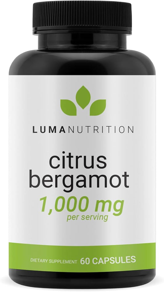 Luma Nutrition Citrus Bergamot 1000mg - Citrus Bergamot Supplement - Made in The USA - Veteran Owned - 60 Capsules