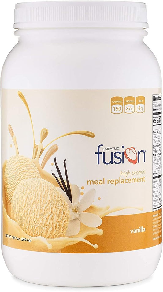 Bariatric Fusion Vanilla High Protein Meal Replacement Shake | 27g Whey Isolate Bariatric Protein Powder | Lactose Free Whey Protein Powder | Gluten and Sugar Free | 21 Servings