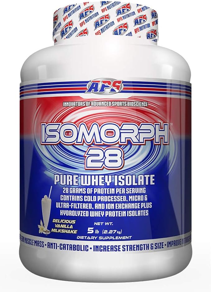 APS Nutrition Isomorph Protein Powder Supplement | Whey Protein Isolate | Ultra- Filtered | 28g Protein | Vanilla Milkshake, 5 Pound (Pack of 1)