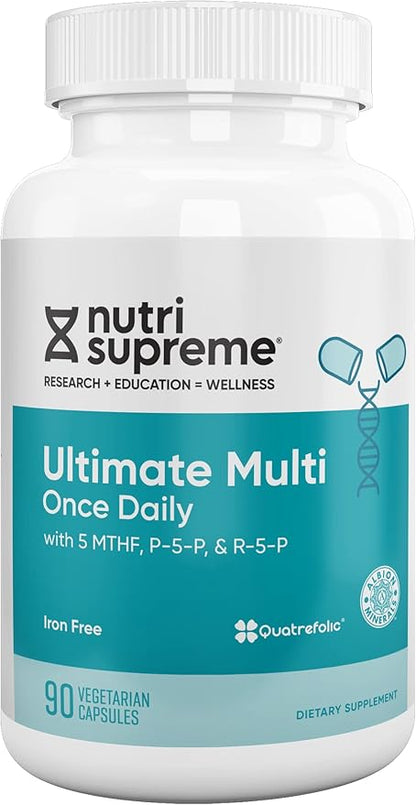 Nutri Supreme Ultimate Multivitamin for Men and Women, with Over 20 Vitamins and Minerals, Daily Nutritional Supplement for Immune Support, Kosher, Vegetarian 90 Day Supply