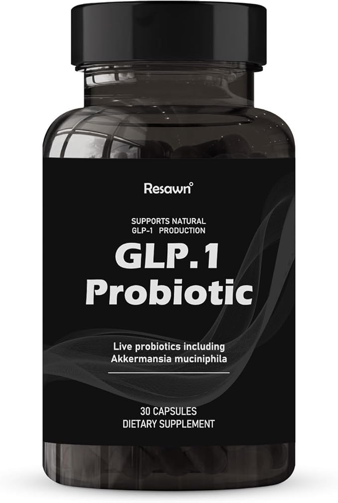 GLP-1 Probiotic 30 Capsules - 500M AFU Multi-Strain Probiotic + Prebiotic, Naturally Support GLP-1 Production & Curb Appetite, Delayed Release, Third-Party Tested, for Men & Women (1-Pack)