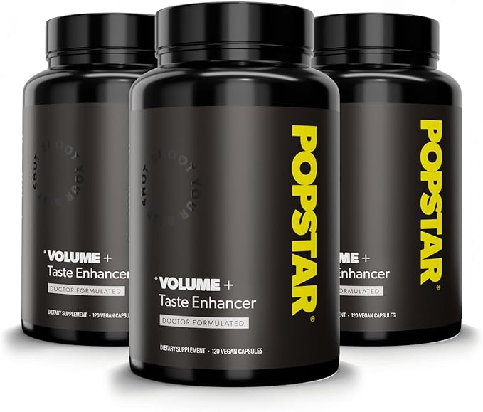 POPSTAR Labs Semen Volume Booster - Men's Semen Health & Fertility Supplement - Doctor Formulated to Increase Load Volume - Made in USA - Non-GMO, Organic, Vegan - 360 Capsules - (3 Month Supply)
