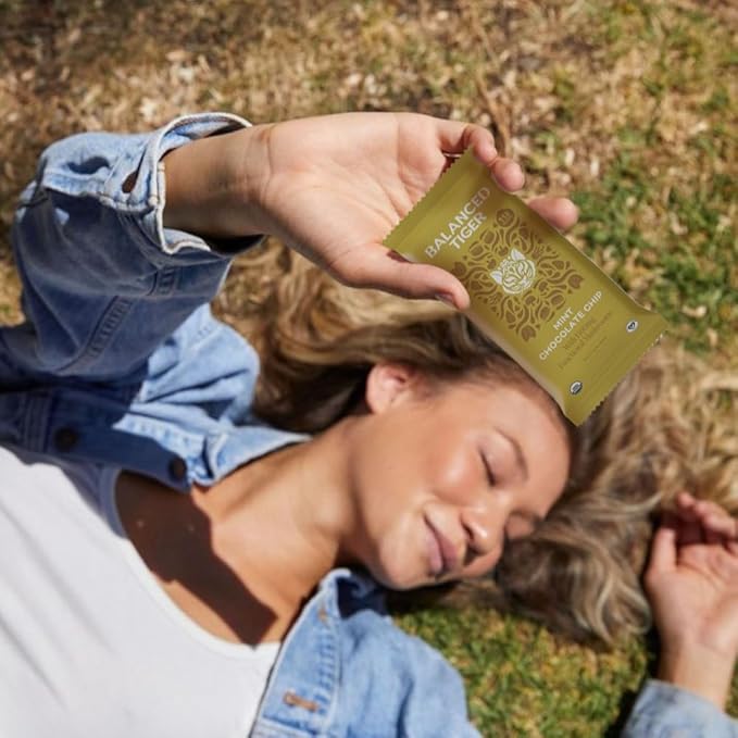 Organic Functional Mushroom Protein Bars | Full Dose (1500mg) Lions Mane, Chaga, Reishi & Cordyceps Bars | Vegan Protein Bars, Adaptogens, Superfoods Protein Bars | Mint Chocolate Chip Flavor