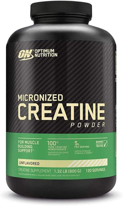Optimum Nutrition Creatine Powder, Unflavored, 600 Gram