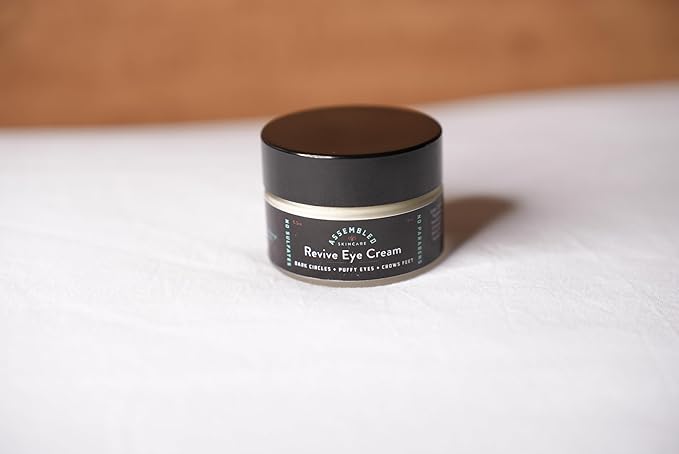 ASSEMBLED Revive Eye Cream (0.5oz), Multi-vitamin treatment w/Caffeine; Fragrance-Free; Paraben-Free