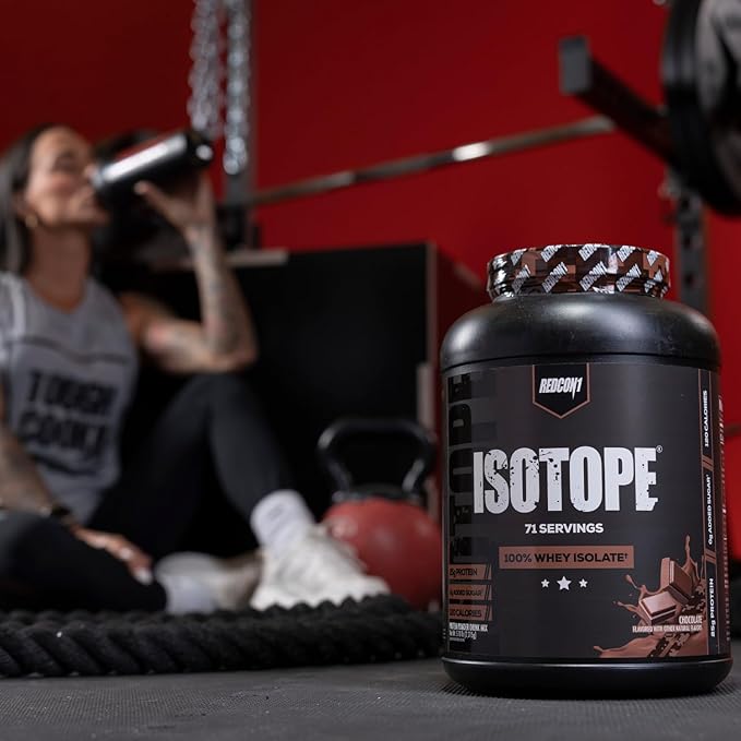 REDCON1 Isotope 100% Whey Isolate, Peanut Butter Chocolate - Keto Friendly Whey Protein Powder - Low Carb + Zero Sugar Whey Protein Isolate - Keto Protein Powder (30 Servings)