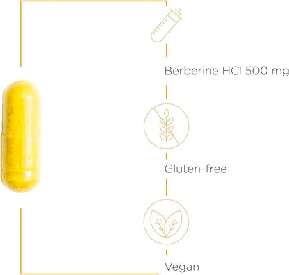 Integrative Therapeutics Berberine - 1000–1500 mg Daily - Berberine HCL Supplement for Metabolic Support* - Gluten-Free & Vegan Supplements for Men & Women - 60 Capsules, 2 Pack