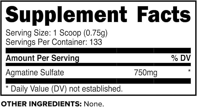 PrimaForce Agmatine Sulfate Powder Supplement, 100 Grams – Promotes Nitric Oxide Production / Enhances Performance