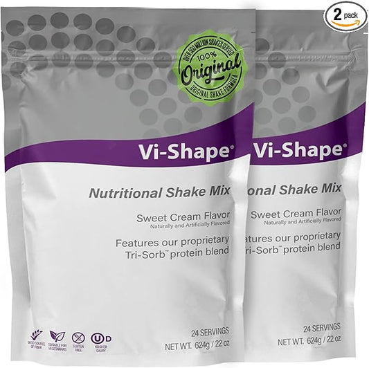 Vi Shape Original Nutritional Shake Mix Sweet Cream Flavor | 22oz (2 Bags, 48 Servings)