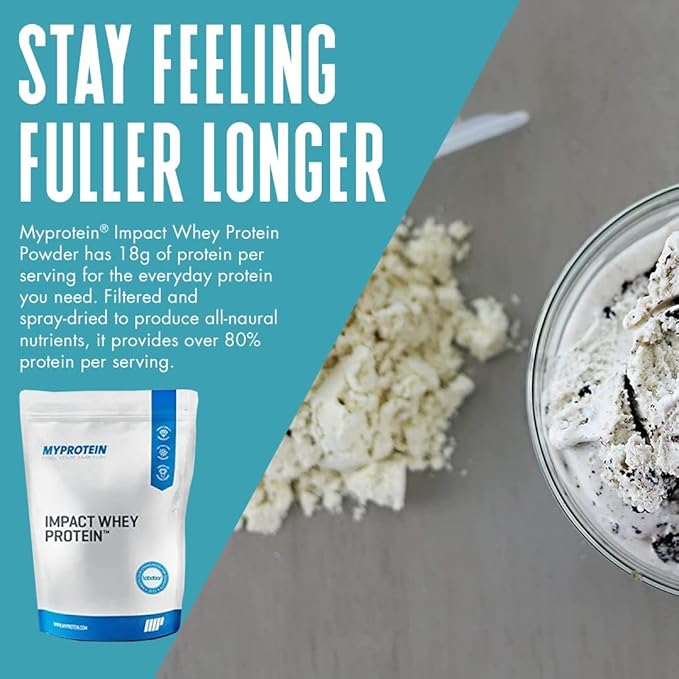 Myprotein Impact Whey Protein Blend, Cookies & Cream, 5.5 lbs (100 Servings)