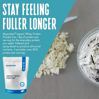 Myprotein Impact Whey Protein Blend, Cookies & Cream, 5.5 lbs (100 Servings)