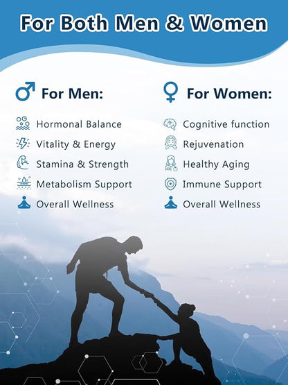 Shilajit, Pure Shilajit with 50% Naturally Occuring Fulvic Acid for Energy Boost, 85+ Trace Minerals, Shilajit for Men & Women, 500 MG Shilajit Capsules, 120 Capsules