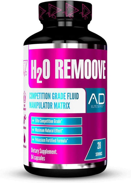Project AD H2O Remoove Nutural Diuretice Water Management System, Contains a Potassium-Sparing Formula Designed To Promote a Drier, Leaner And More Vascular Looking Physique (28 Servings)