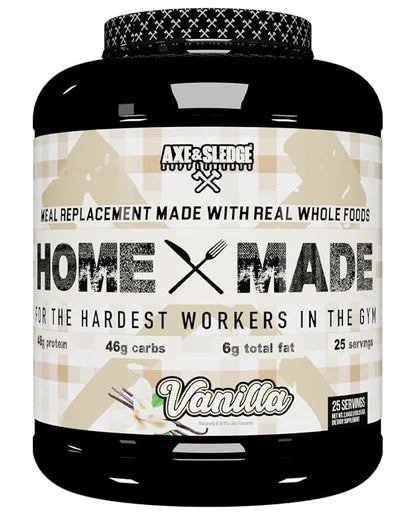 Axe & Sledge Supplements Home Made Whole-Foods-Based Meal Replacement Powder, 25 Servings (Pack of 1) (Vanilla)