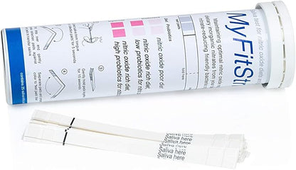 Nitric Oxide Test Strip - Track Both Prebiotic Nitrate and Biomarker for Nitric Oxide by MyFitStrip - 25 Self Care Saliva Test Strip