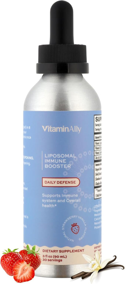 Liposomal Liquid Immune Booster Drops | 7 in 1 | Sugar-Free | Non-GMO | Gluten Free | Supports Immune System | Daily Defense and Overall Wellness