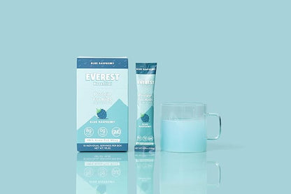 Kid's Clear Whey Protein Powder (Blue Raspberry, 10 Packets) Protein Drink Mix for Kids, Electrolytes for Kids, 8g Protein Per Serving, Non GMO, Zero Added Sugar