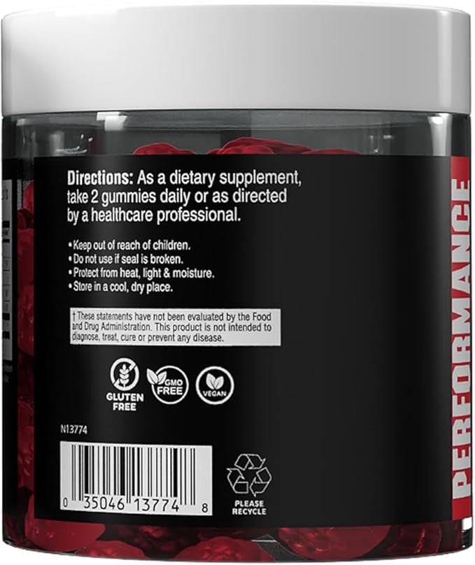 BCAA Gummies, Energy Chews with Electrolytes Branched Chain Amino Acids, Build Lean Muscle and Boost Endurance, 60 Gummies, Berry Flavored
