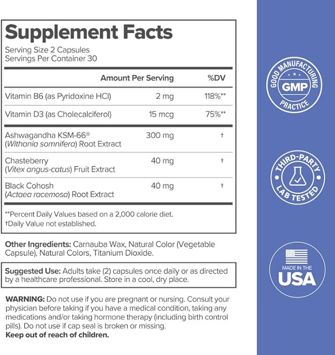 MENO Vitamins for Menopause, 30 Servings (Pack of 3) - Hormone-Free Menopause Supplements for Women with Black Cohosh & Ashwagandha KSM-66 - Helps Alleviate Hot Flashes, Night Sweats, & Mood Swings