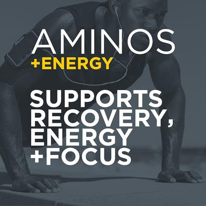 Aminos + Energy | Supports Recovery, Energy & Focus | 95mg of Caffeine, 0 Sugar & 60 Servings (Sour Rainbow Candy)