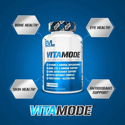 EVL Advanced Daily Multivitamin for Men - Men's Multivitamin with Essential Minerals Phytonutrient Complex and VitaMode Active Mens Vitamins for Energy with Lycopene for Muscle Bone and Immune Support