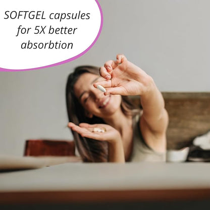 Premium Biotin 5,000 mcg with Collagen, Keratin, Hyaluronic Acid, Vitamin A, D3, B-Complex & Coconut Oil. Beauty Complex for Hair Growth, Nails, Skin. for Men & Women. 60 Softgels