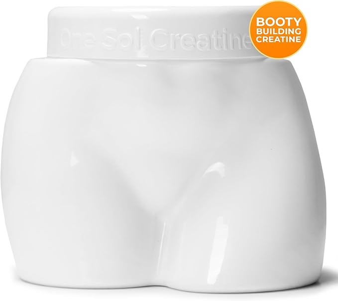 One Sol Creatine for Women Booty Gain, All Natural Women's Creatine Powder with Creapure, Increase Lean Muscle Mass, Reduce Recovery Time, Promotes Brain & Bone Health (Unflavored,60 Servings)