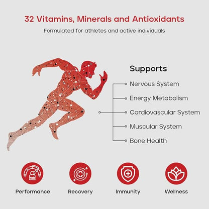 | Advanced Nutritional Support for Weekend Warriors - Comprehensive Multivitamin: Performance, Health, Wellness & Immunity - Premium Nutrient Forms - 120 Count