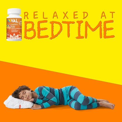 Chewable Magnesium for Kids, Relaxation and Calm Formula, Glycinate, Citrate, Taurate, Vitamin B6, D, C, Natural Pineapple Orange Guava Flavor, Sugar Free, Gluten Free, Non-GMO, 60 Chewable Tablets