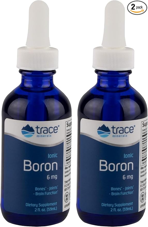 Trace Minerals Ionic Boron - Brain & Bone Support Supplement - Liquid Supplement with Magnesium to Aid Healthy Joints & Muscles - Supports Nerve Health - 96 Servings - 2 fl oz (About 96 Servings)