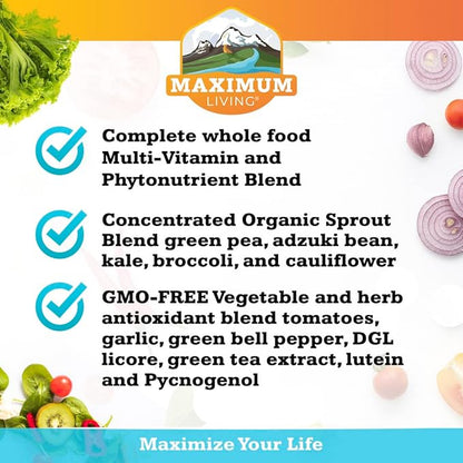 Vita-Sprout Whole-Food Multivitamin & Phytonutrient Blend - 120 Capsules