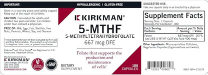 Kirkman - 5-MTHF - 5-METHYLTETRAHYDROFOLATE - Folate to Support Maintenance of Cells*