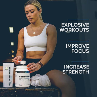 Transparent Labs Stim-Free Pre-Workout - Caffeine & Stim Free Pre Workout Powder for Men and Women with Beta Alanine Powder, Citrulline Malate, & elevATP - 30 Servings, Tropical Punch