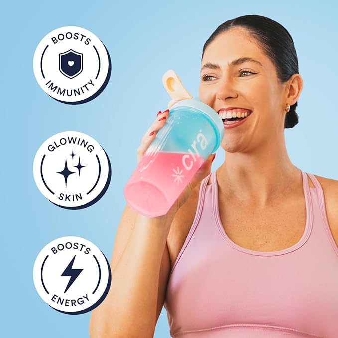 Cira Hydration Electrolytes Powder for Women - Electrolyte Drink Mix with Himalayan Salt for Dehydration Relief - 45 Servings, Strawberry Margarita