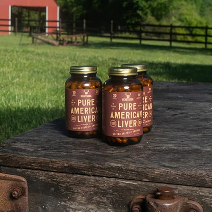 Pure American Beef Liver Capsules - Grassfed Beef Liver Supplement - Rich in Vitamins, Minerals, Peptides and Enzymes - Freeze-Dried Grass Fed Beef Liver - 180 Liver Capsules