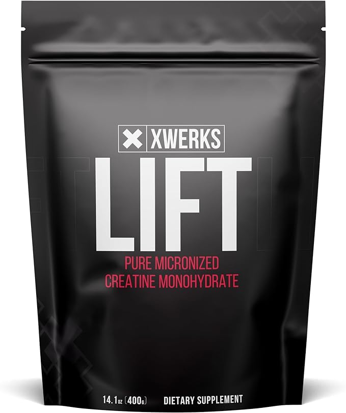 Lift Micronized Creatine Monohydrate Powder, Unflavored, 80 Servings - 100% Pure Natural 5000mg Formula Creatines - Highly Soluble Mass Gainer Bulk Supplement - Pre Workout for Muscle Growth & Repair