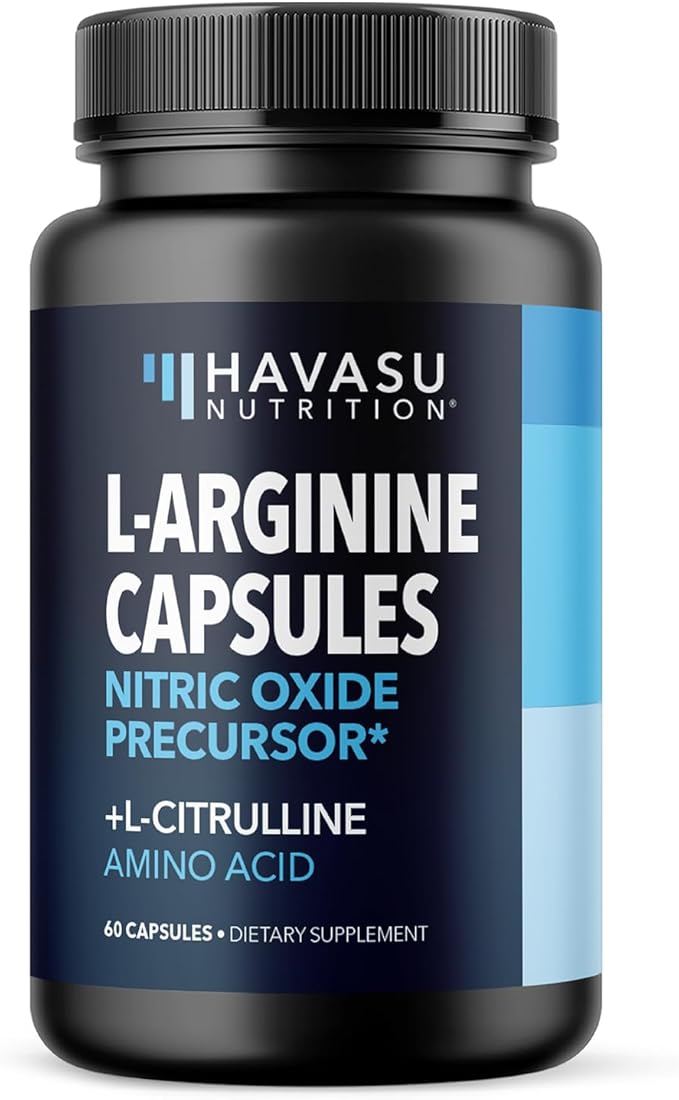 L-Arginine Capsules for Active Males - 60 Count, Non-GMO, 1200mg Blend of L Arginine and L Citrulline - Arginine Supplement for Enhanced Performance - L Arginine for Muscle Support