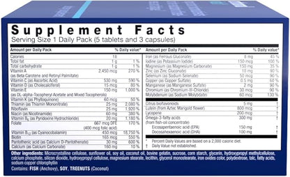 Orthomol Vital F Women's Multivitamin Tablets – 30-Day Supply for Enhanced Vitality, Energy, and Reduced Fatigue with Vitamins A, B, C, D, E, K, Calcium, Iodine & Omega-3