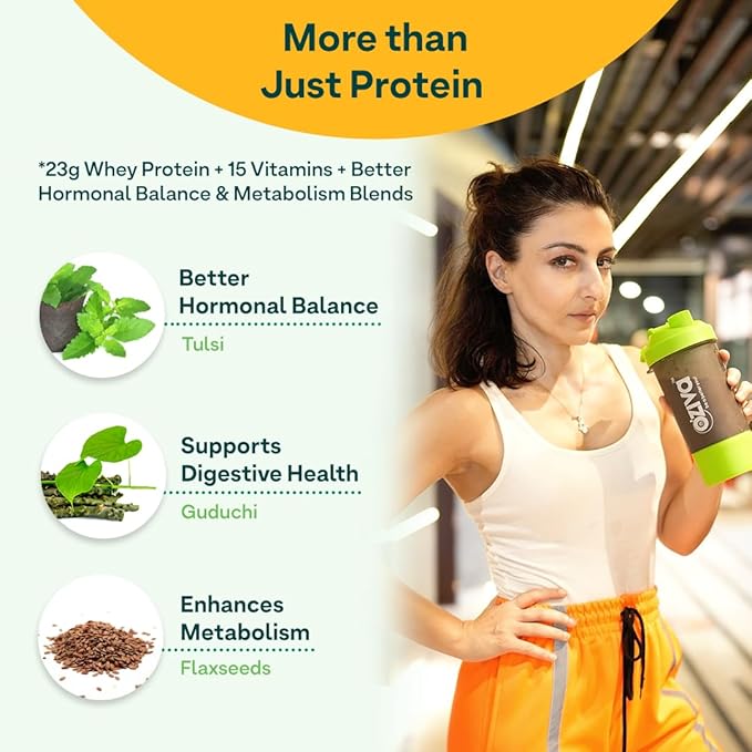 Protein & Herbs, Women with Multivitamins, Curcumin, Shatavari, Tulsi for Improved Metabolism, Hormonal Balance & Skin, Hair Health, 1.1 lbs, Cafe Mocha. Soy Free, Gluten Free, Non GMO
