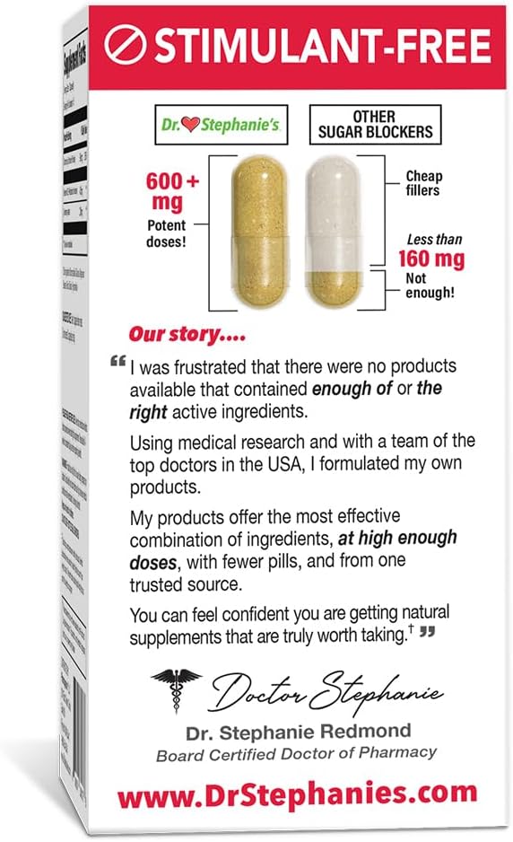 Carb & Sugar Blocker - Mega Dose of Berberine & Gymnena Supplement - Take with Meals to Reduces Digested Carbs & Weight