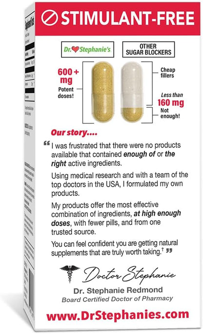 Carb & Sugar Blocker - Mega Dose of Berberine & Gymnena Supplement - Take with Meals to Reduces Digested Carbs & Weight