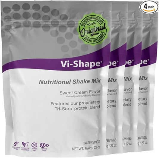 Vi Shape Original Nutritional Shake Mix Sweet Cream Flavor | 22oz (4 Bags, 96 Servings)