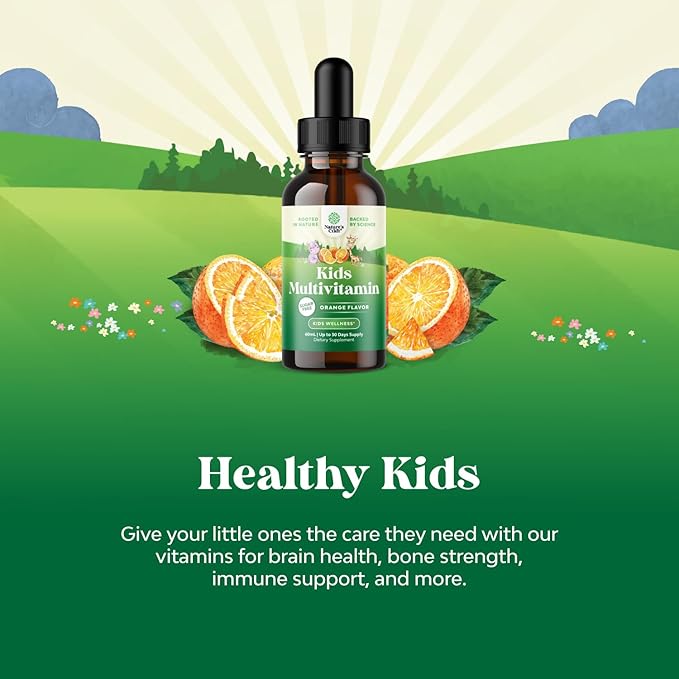 Liquid Multivitamin for Kids Immunity Support - Yummy Toddler Multivitamin Supplement with a C D3 E B6 and D3 Liquid Vitamins for Kids of All Ages - High Absorption Kids Liquid Multivitamin