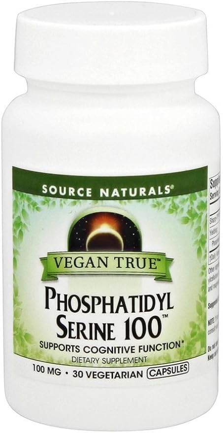 Source Naturals Vegan True Phosphatidyl Serine 100, Supports Cognitive Function*, 100 mg - 30 Vegetarian Capsules