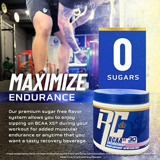 Ronnie Coleman's BCAA XS Powder with EAAs, Branched Chain Amino Acids Post Workout Muscle Recovery, Sugar Free Hydration Drink for Women and Men, Guava Nectarine, 30 Servings